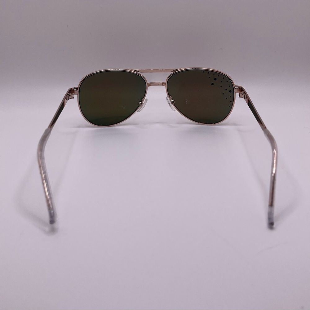 Mirrored Gold Aviators with Rhinestone - Picture 5 of 7